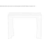 Extendable rectangular oak console table Woodvale