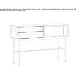 Wooden veneer and MDF console table with drawers Nenagh