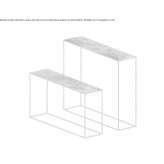 Prostokątny, metalowy stolik konsolowy malowany Longtown