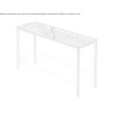 Rectangular ceramic garden console Suffern