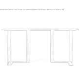 Rectangular lacquered console made of MDF and metal Mirabel