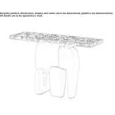 Rectangular console table Carouge