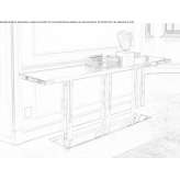 Rectangular console table in glass and steel Gragnano