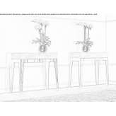 Onyx console table with light Gragnano