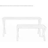 Rectangular wooden console table Golancz
