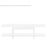 Open free-standing wooden bookcase Nisko
