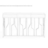 Rectangular leather console table with drawers Chaulnes