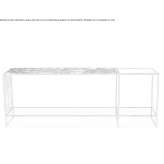Rectangular marble console table with shelves Buendia