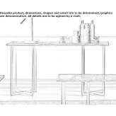 Rectangular marble console table Hermies