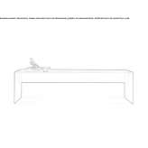 Rectangular glass console table Carru