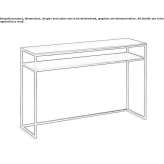 Rectangular console table with shelves Banovici