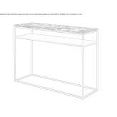 Rectangular marble console table in modern style with shelves Cadenet