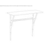 Prostokątny drewniany stolik konsolowy Bienno