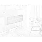 Rectangular wooden console table Huriel