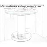 Demilune glass console table Nades