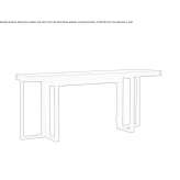 Prostokątny drewniany stolik konsolowy Seixal