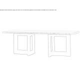 Rectangular console made of raw travertine Auberry