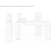 Rojo Alicante rectangular marble console table Buzet
