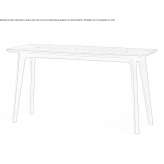 Prostokątny stolik konsolowy z drewna orzechowego Cantiano