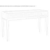 Rectangular console table in marble and wood Quitupan