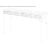 Rectangular console table in marble and metal with drawers Nevele