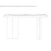 Rectangular wooden console table Tribsees