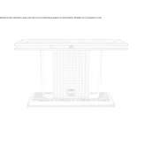 Rectangular console table in ebony and metal Hurup