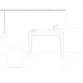 Extendable rectangular wooden console table Apagy
