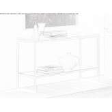 Rectangular console table in glass and marble Thorso