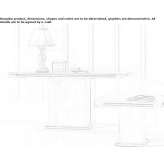 Rectangular marble console table Puerto