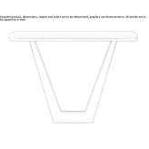 Rectangular wooden console table with brass base Maimara