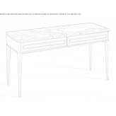 Rectangular console table made of wood and marble Ketchum