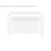 Rectangular leather-covered console table with drawer Cully