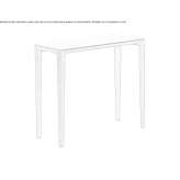 Rectangular console table in solid wood Poroy