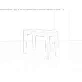 Extendable rectangular wooden console table Apagy