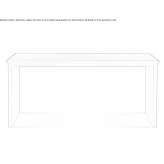 Rectangular console table with metal base and marble top Naxos