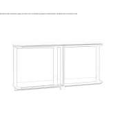 Rectangular wooden console table with shelves Zena