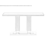 Prostokątny stół konsolowy z forniru drewnianego Perth