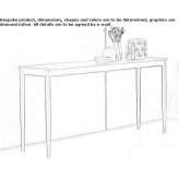 Xeramica rectangular console table Beliu