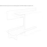 Rectangular aluminum console table with shelves Radece