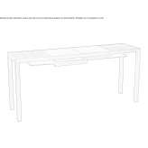 Rectangular console table made of melamine-coated chipboard Mauves