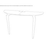 Demilune wooden console table Genolier