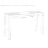 Rectangular console table made of melamine-coated chipboard with drawers Mauves
