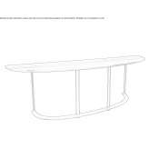 Demilune ebony console table Bushey