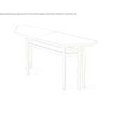 Demilune console in brass and glass Sarcedo