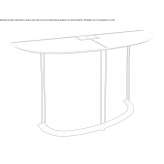 Demilune console Bushey