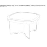 Square leather gaming table Kautzen