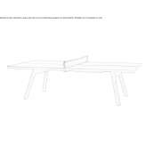 Rectangular ping-pong table made of HPL Sandia