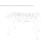 Indoor rectangular steel foosball table Rieux