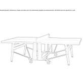 Rectangular ping-pong table on wheels Rechnitz